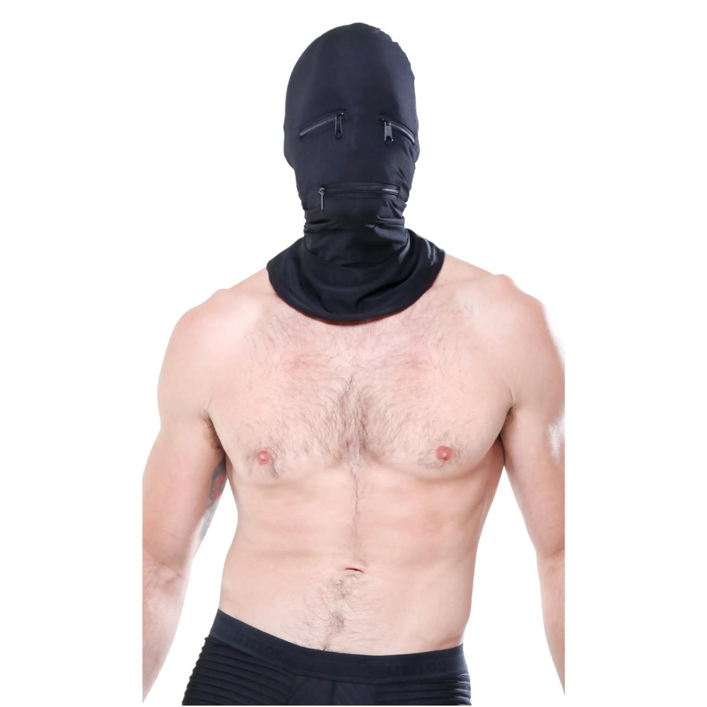 Маска-шлем на всю голову Pipedream Fetish Fantasy Zipper Face с молниями, черная, One Size