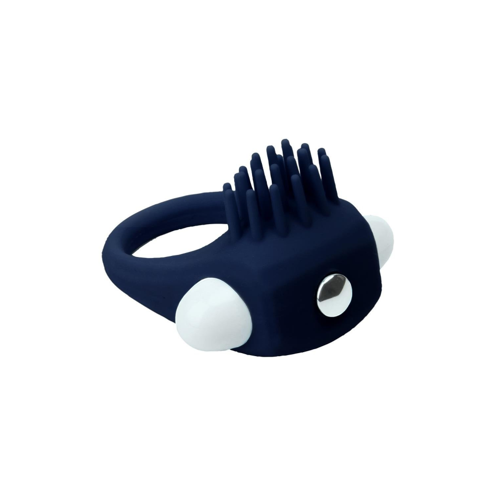 Эрекционное кольцо Dream Toys Rings of Love с усиками, синего цвета