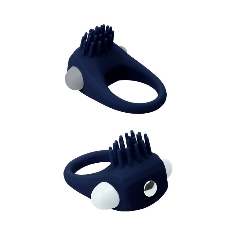 Эрекционное кольцо Dream Toys Rings of Love с усиками, синего цвета