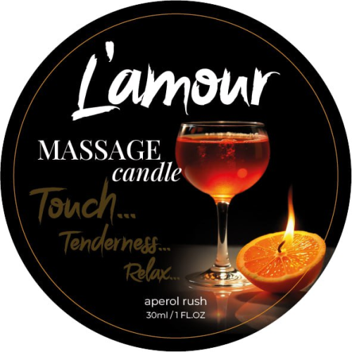 Массажная свеча L'amour Aperol Rush с ароматом коктейля Апероль, 30 мл