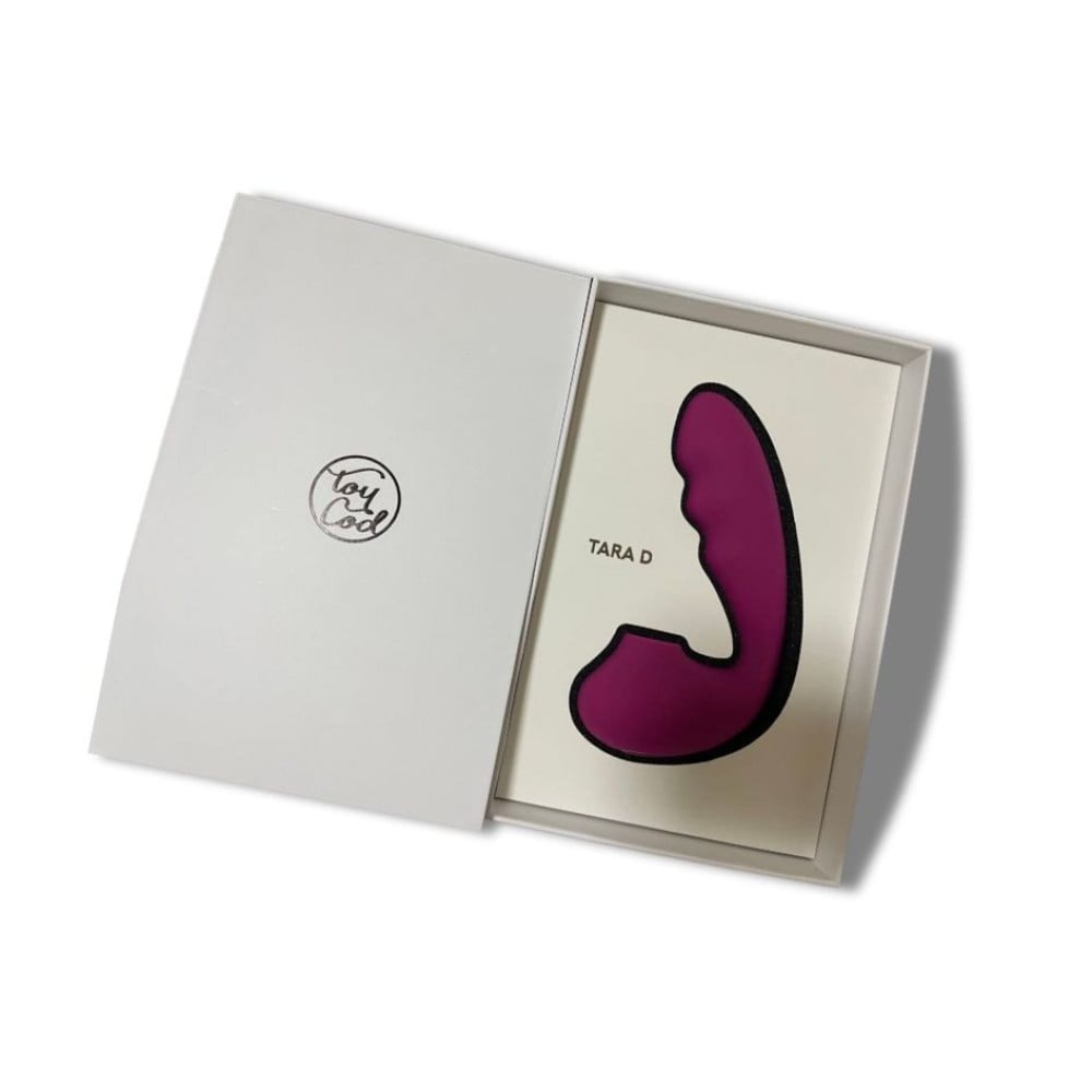 Вакуумный стимулятор BeYourLover Tara Purple с вагинальным отростком и подогревом, фиолетовый