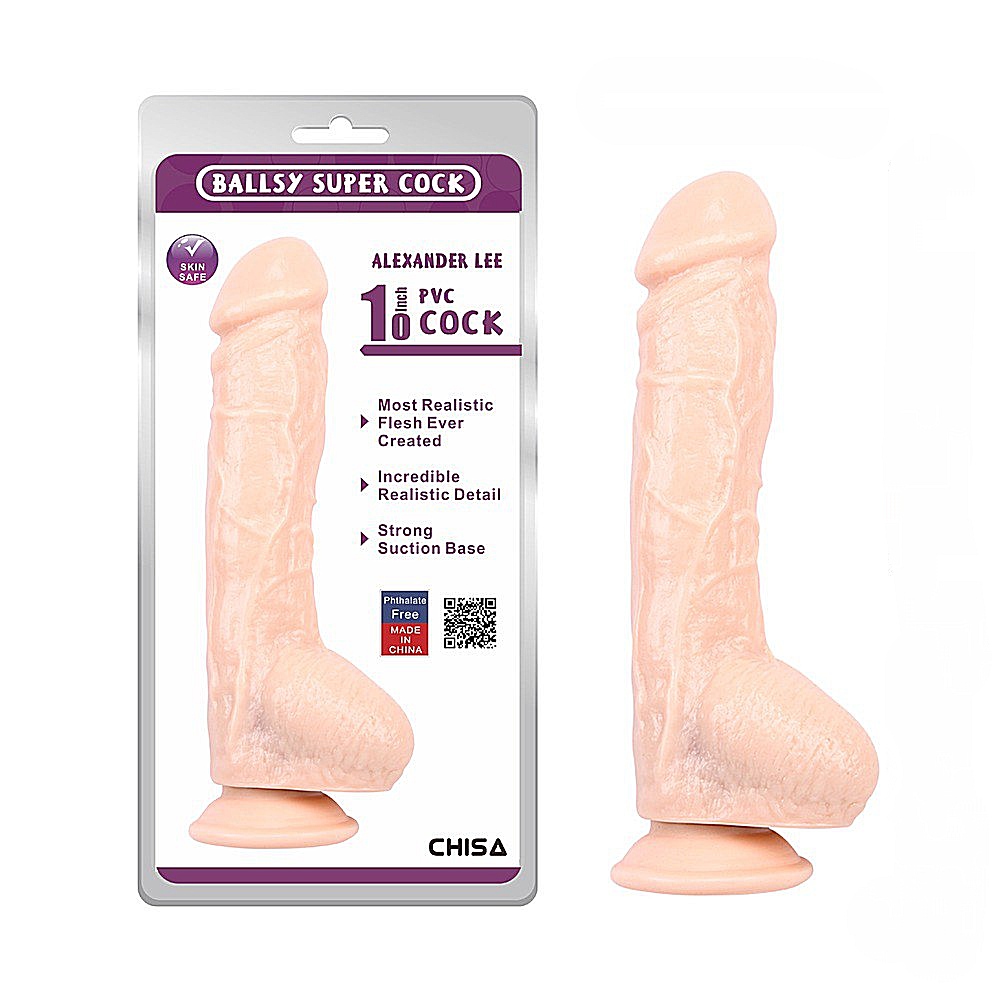 Фаллоимитатор с мошонкой Chisa Ballsy Super Cock Alexander Lee на присоске, телесный