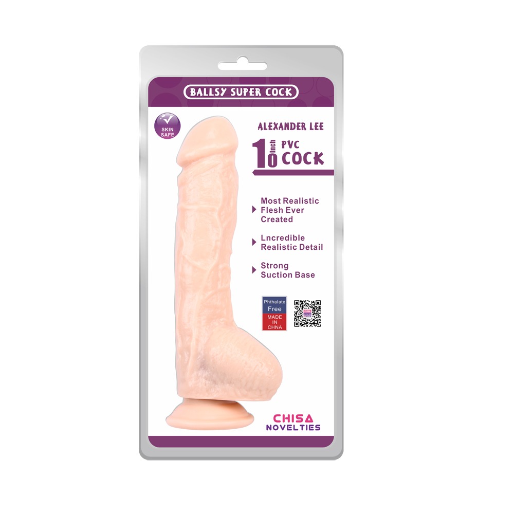 Фаллоимитатор с мошонкой Chisa Ballsy Super Cock Alexander Lee на присоске, телесный