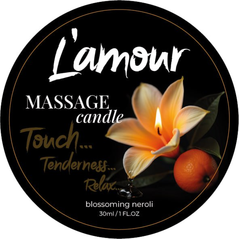 Массажная свеча L'amour Blossoming Neroli c ароматом апельсина , 30 мл