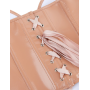 Корсет Star Night из лакированной кожи, на шнуровке, бежевый, M (без коробки)