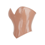 Корсет Star Night из лакированной кожи, на шнуровке, бежевый, M (без коробки)