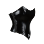 Корсет из искусственной кожи Star Night с трусиками, черный, XL (без коробки)