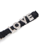 Трусики кружевные Star Night со стразами LOVE, черные, XL