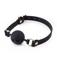Кляп с шариком Roоmfun Mouth Ball Gag силиконовый, черный