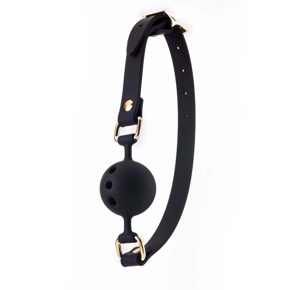 Кляп с шариком Roоmfun Mouth Ball Gag силиконовый, черный