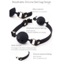 Кляп с шариком Roоmfun Mouth Ball Gag силиконовый, черный