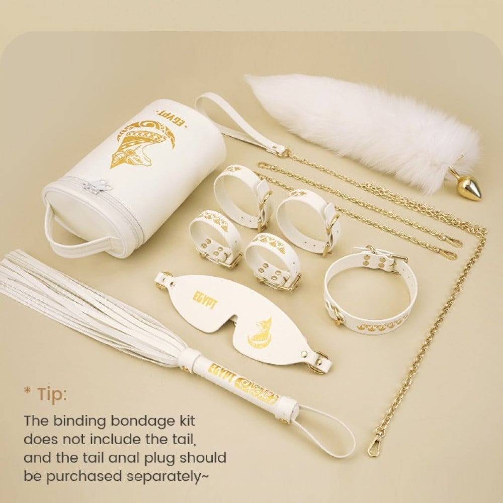 Набор БДСМ Roomfun Egyptian Cat Bondage Kit 9 предметов, белый