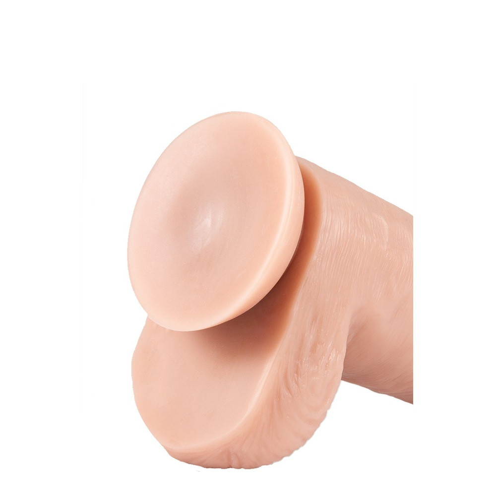 Толстый реалистичный фаллоимитатор Blush Dr. Skin с присоской, телесный