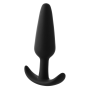 Анальний плаг черный Dreamtoys FantASStic Smooth со стопером в форме якоря, Large