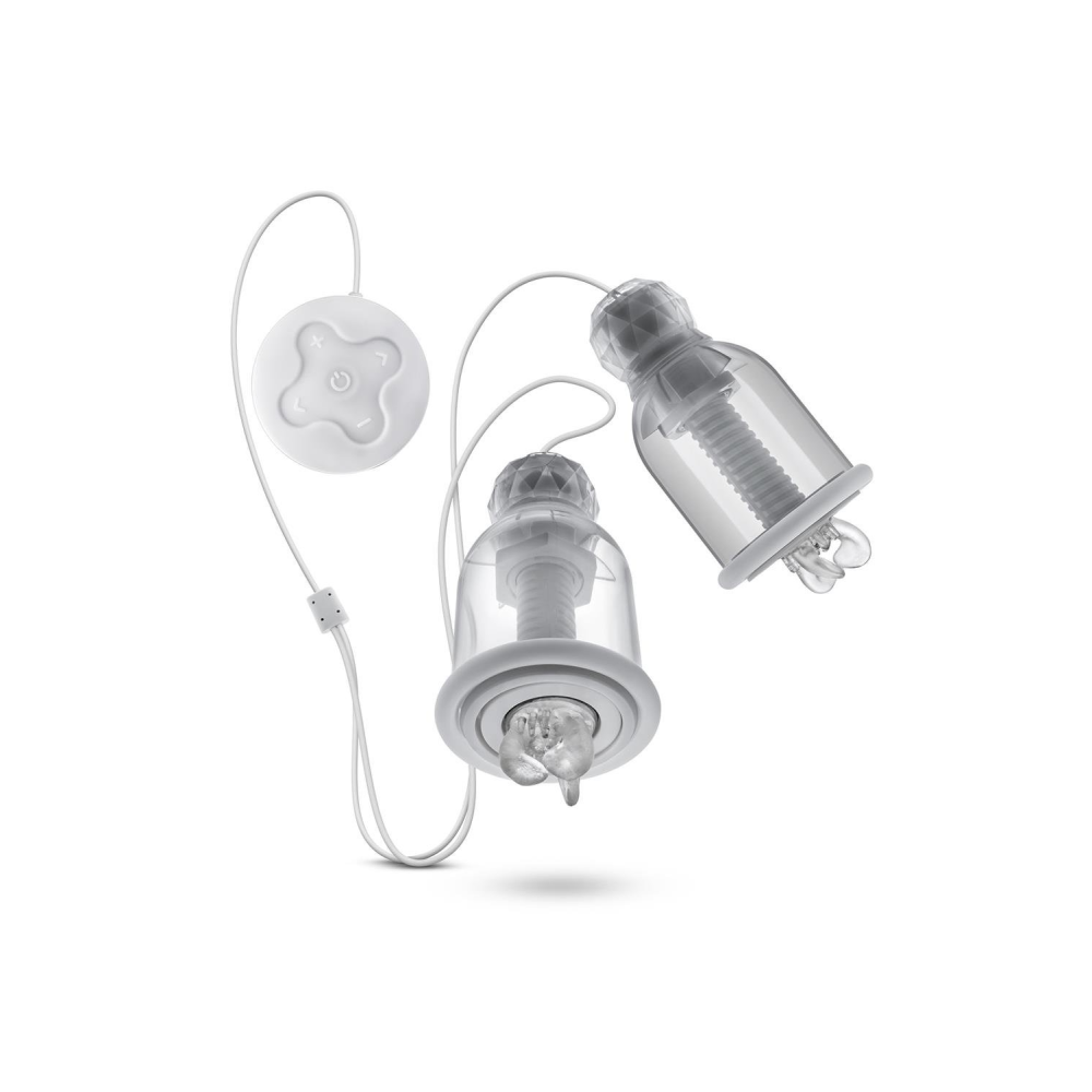 Вакуумные помпы для сосков Blush Temptasia Titilator с массажерами, прозрачные