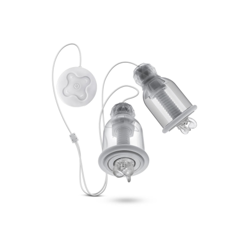Вакуумные помпы для сосков Blush Temptasia Titilator с массажерами, прозрачные