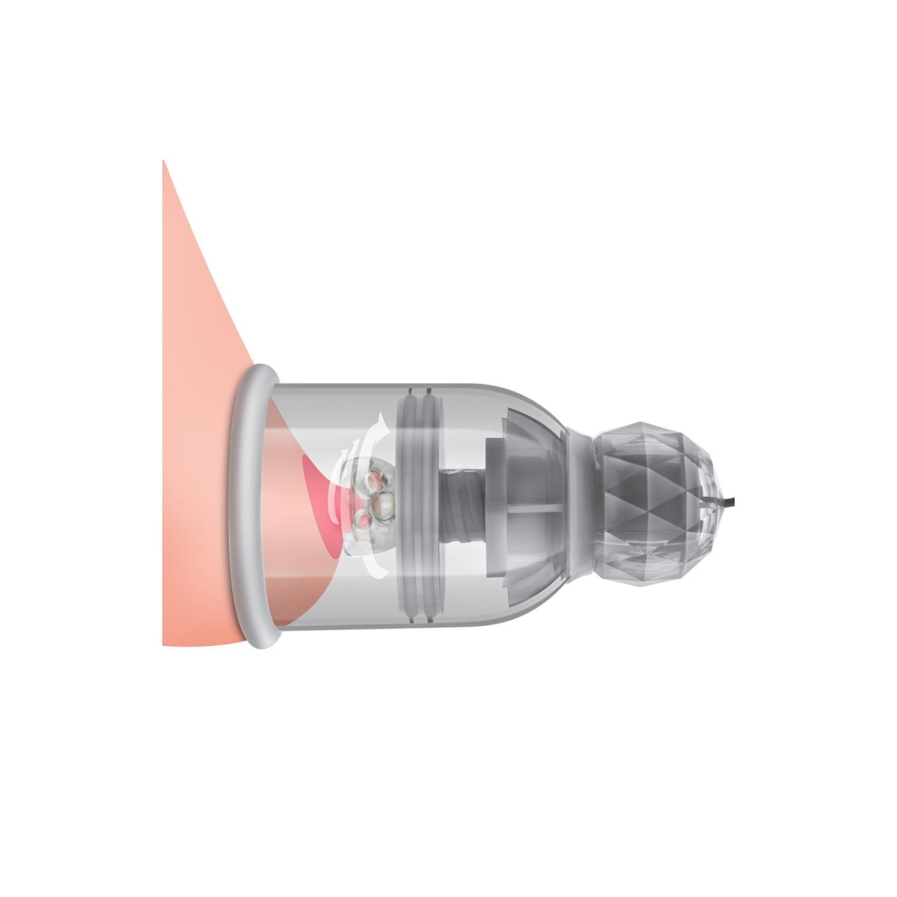 Вакуумные помпы для сосков Blush Temptasia Titilator с массажерами, прозрачные