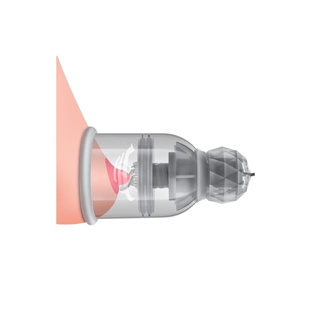 Вакуумные помпы для сосков Blush Temptasia Titilator с массажерами, прозрачные