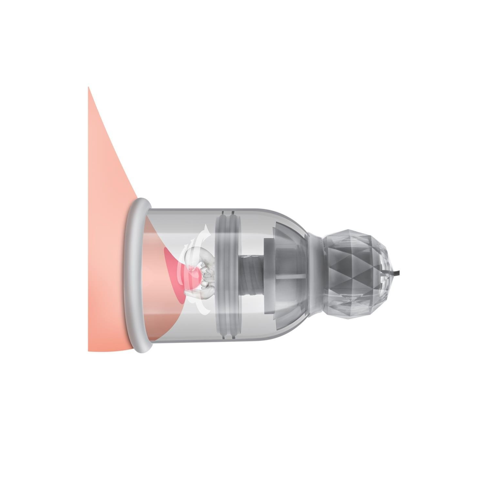 Вакуумные помпы для сосков Blush Temptasia Titilator с массажерами, прозрачные