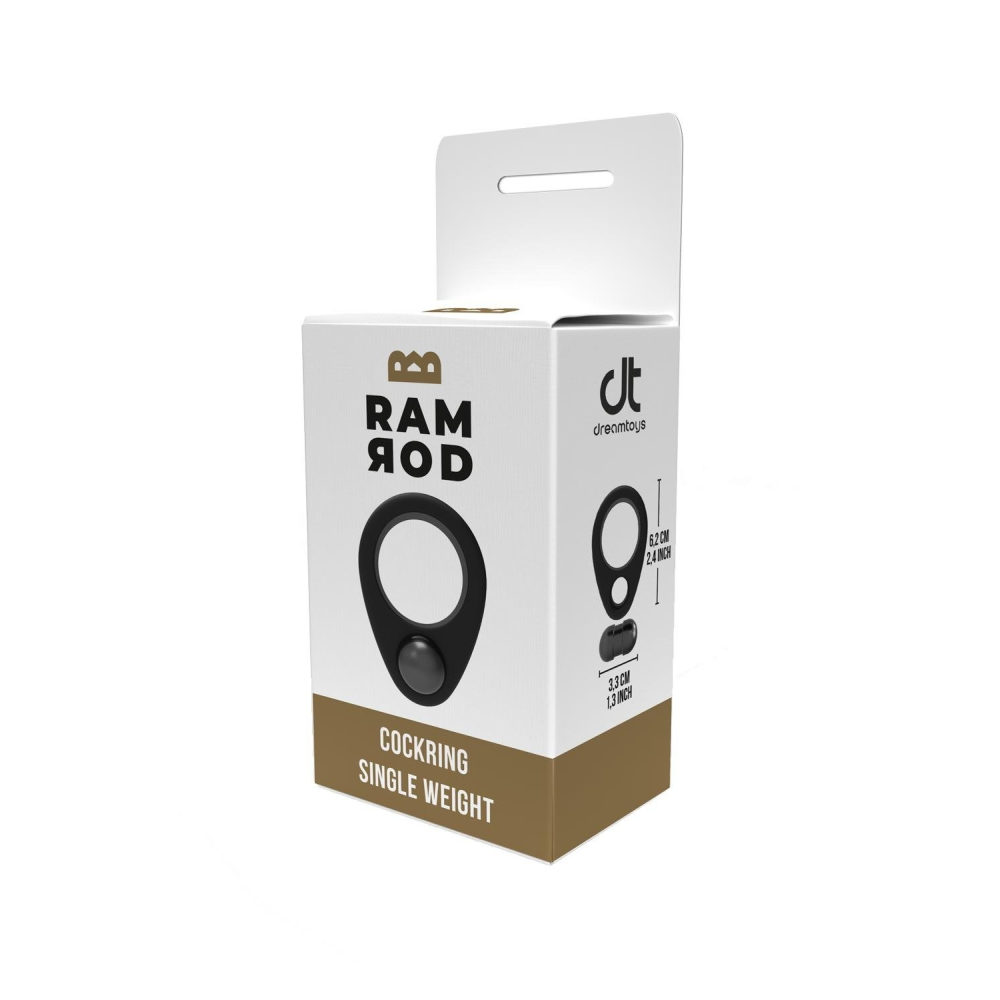 Эрекционное кольцо Dreamtoys RAMROD с утяжелителем, черное