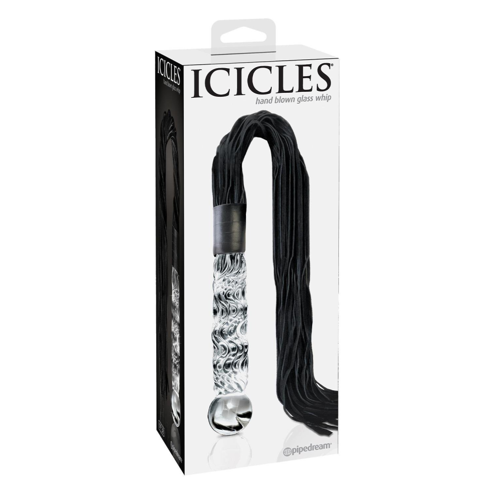 Фаллоимитатор-кнут Pipedream Icicles No 38 стекло и замш, 17 см