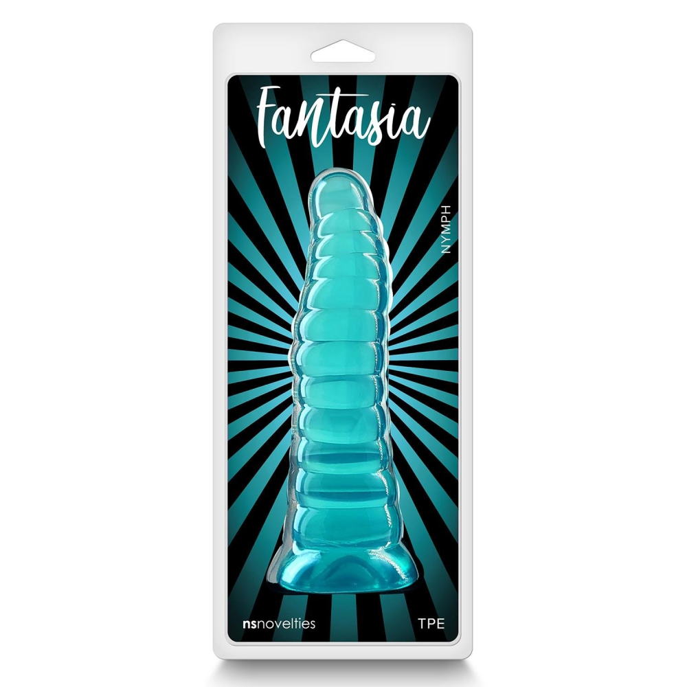 Прозрачный фаллоимитатор с присоской NS Novelties Fantasia бирюзовый