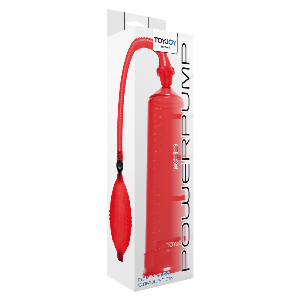 Вакуумная помпа для члена Toy Joy Power Pump механическая, красная