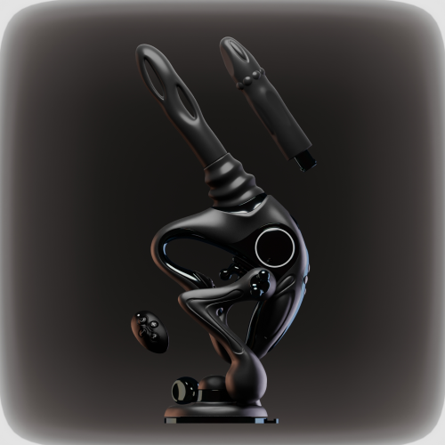 Секс-машина Upko UEROS Nexus Power Black с фрикциями, вибрацией и вращательной стимуляцией, черная
