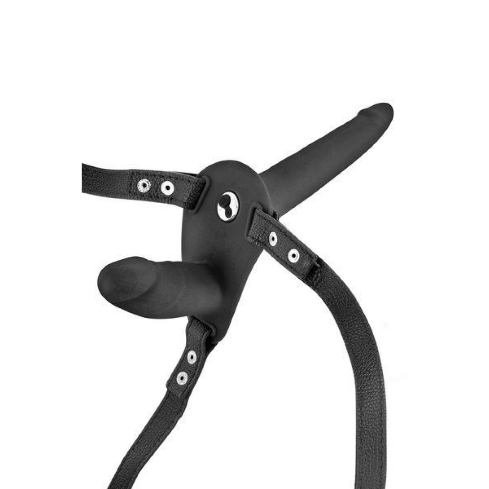 Двойной страпон с вибрацией Fetish Tentation Vibrating Strap-On with Double Dildo (мятая упаковка!!!)