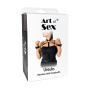 Кожаная женская портупея с наручниками Art of Sex - Ursula черная XS-2XL