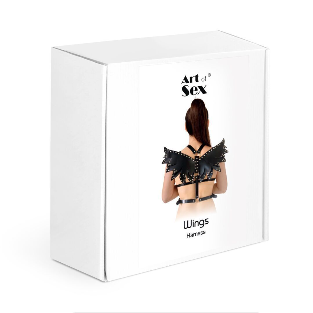 Женская портупея Art of Sex - Wings белая L-2XL, экокожа