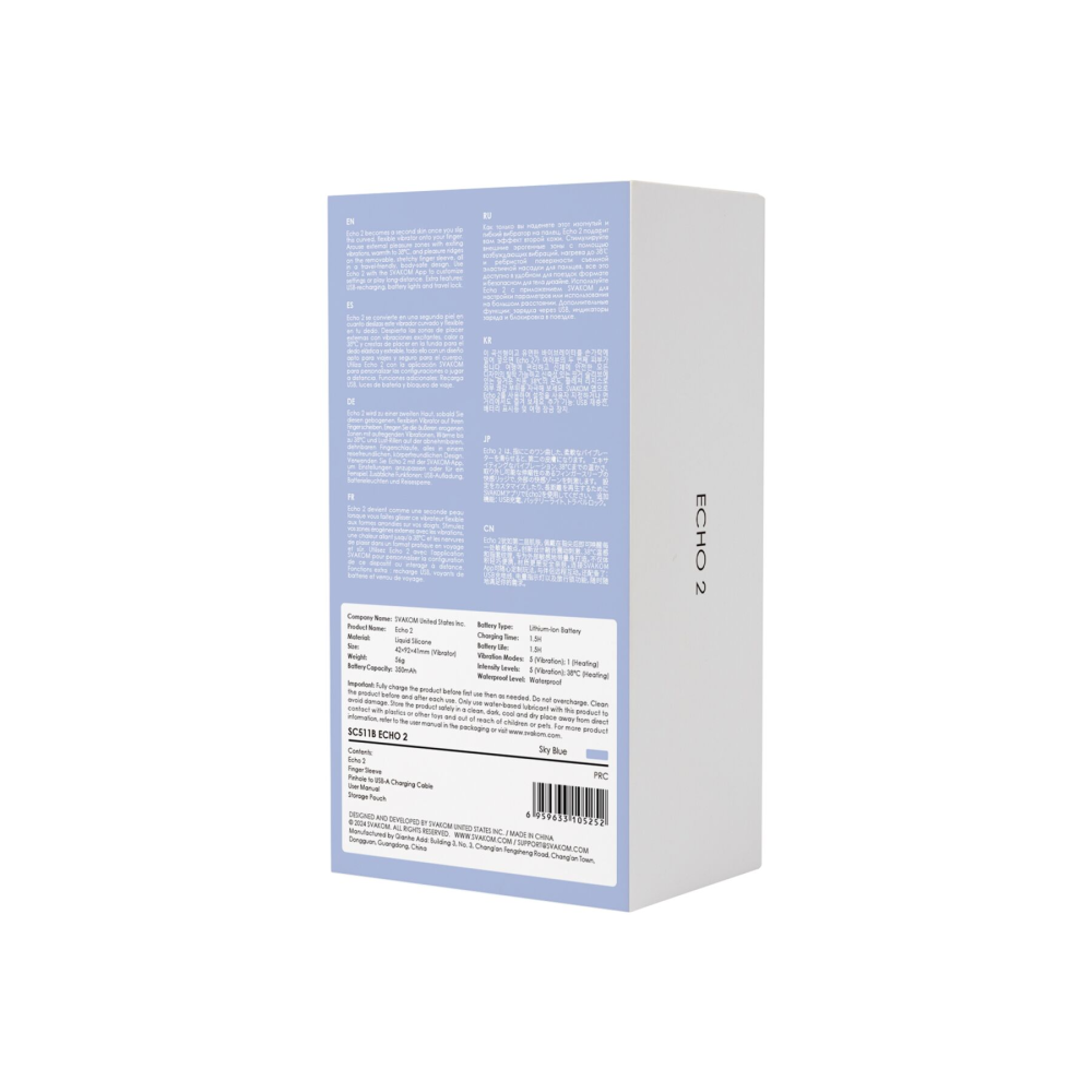 Клиторальный вибратор Svakom Echo 2 Sky Blue