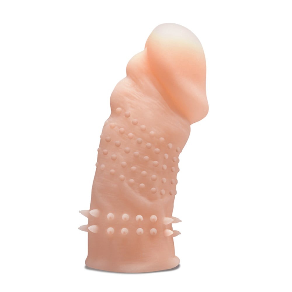 Насадка на пенис с рельефными шипами Blush Performance Studded Sleeve бежевая