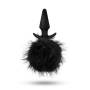 Анальная пробка с помпоном POM PLUGS BLACK