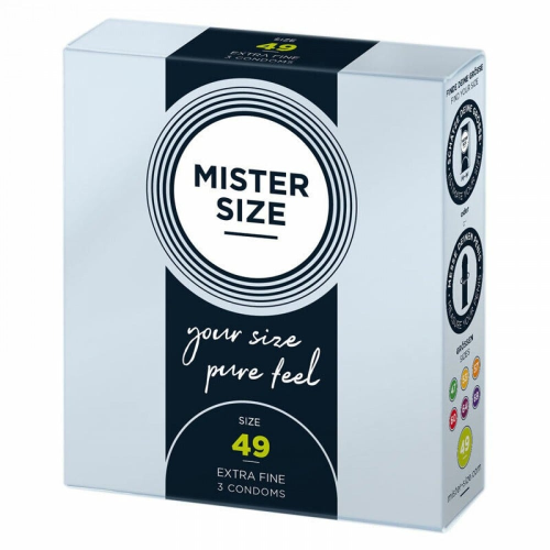 Презервативы ультратонкие Mister Size латексные, 49 мм (цена за упаковку, 3 шт.)