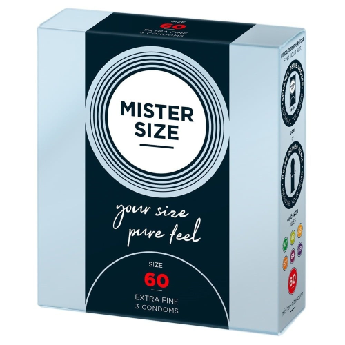 Презервативы латексные Mister Size 60 мм ультра тонкие (цена за упаковку, 3 шт.)