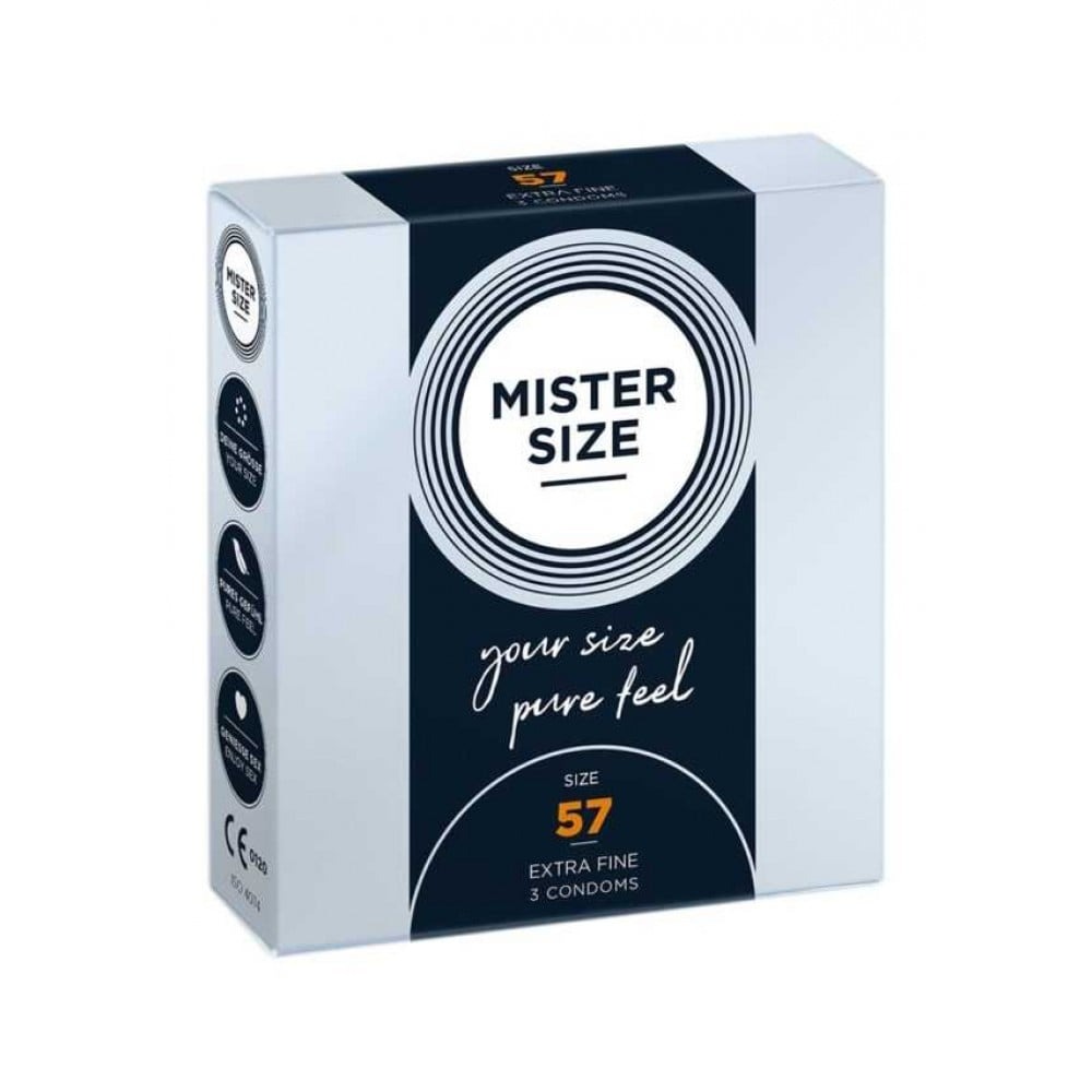 Презервативы латексные Mister Size 57 мм ультра тонкие (цена за упаковку, 3 шт.)