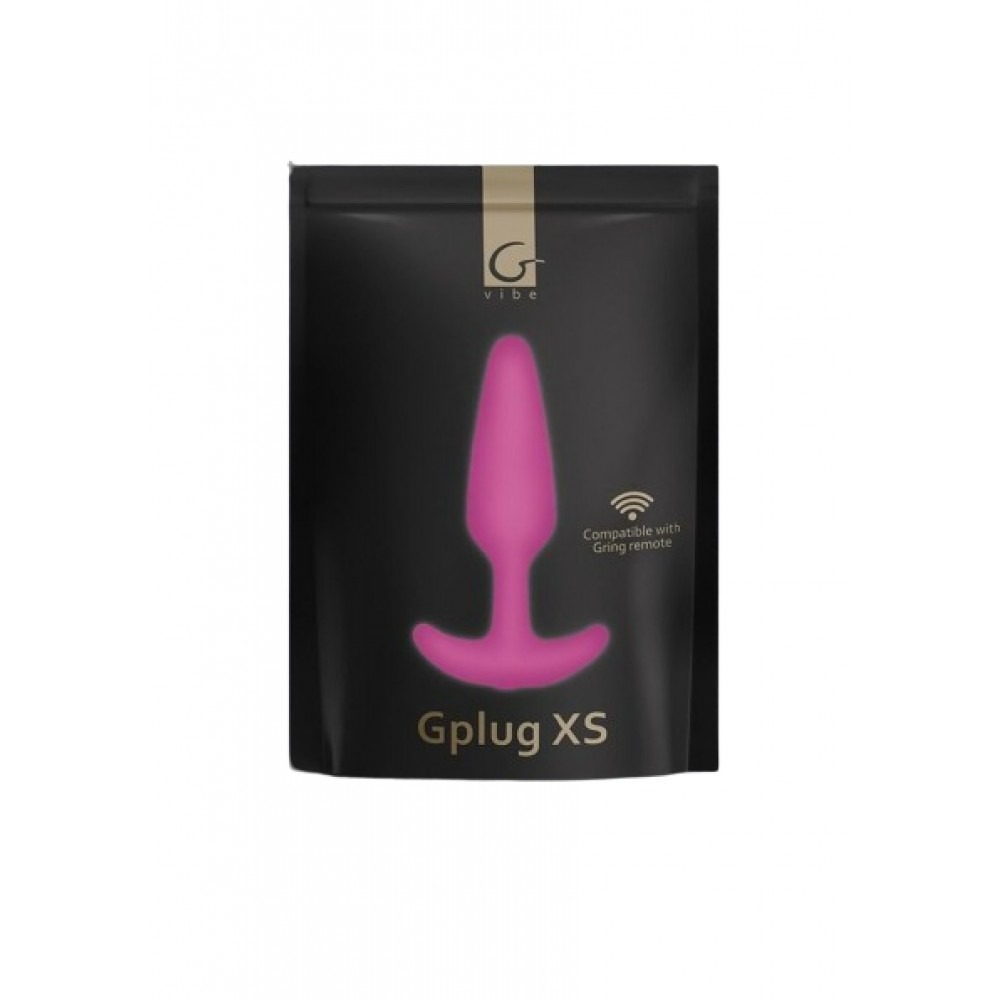 Анальная пробка с вибрацией XS Gplug Gvibe, розовая, 7 х 2 см