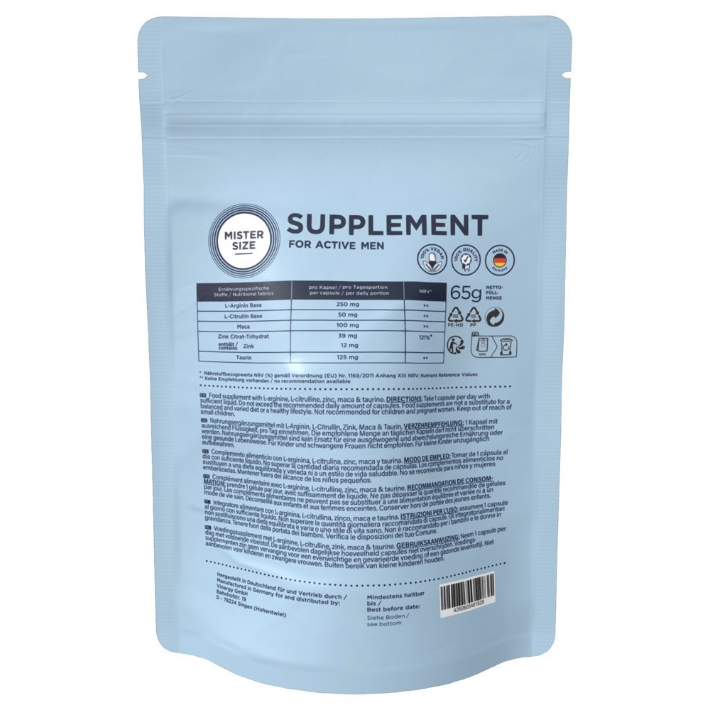 Пищевая добавка для мужчин Mister Size Supplement (цена за упаковку 100 капсул)
