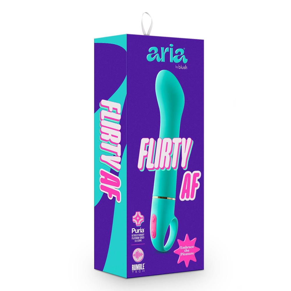 Вибратор Aria By Blush Flirty AF для точки G, зеленый