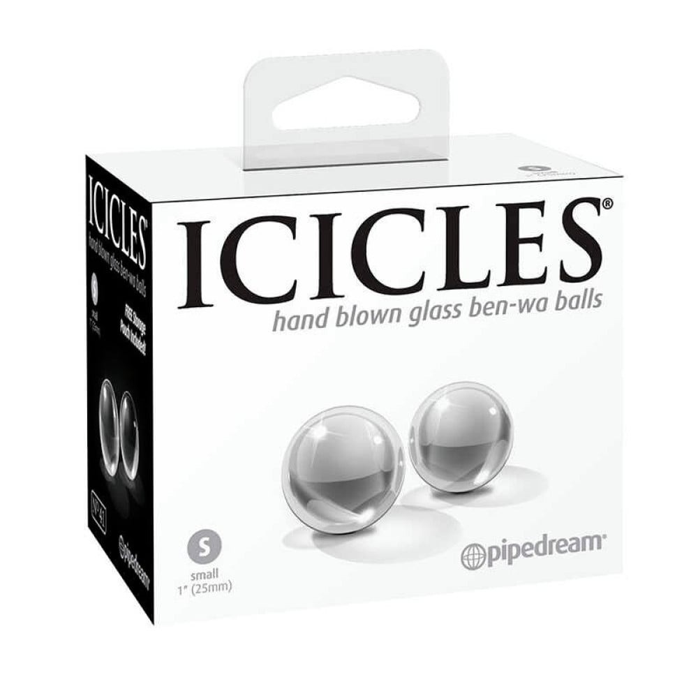 Вагинальные шарики Pipedream Icicles стеклянные, 25 мм