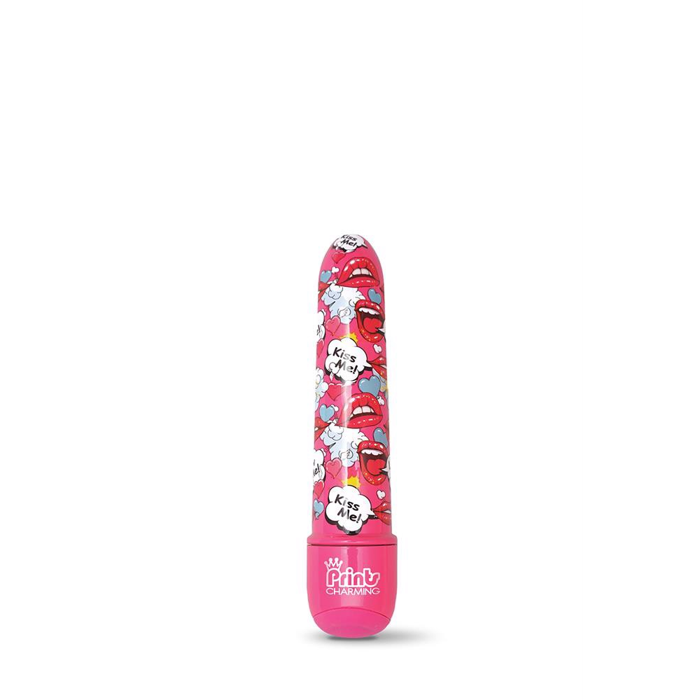 Мини-вибратор Global Novelties Prints Charming Pop Tease с ярким принтом, разноцветный