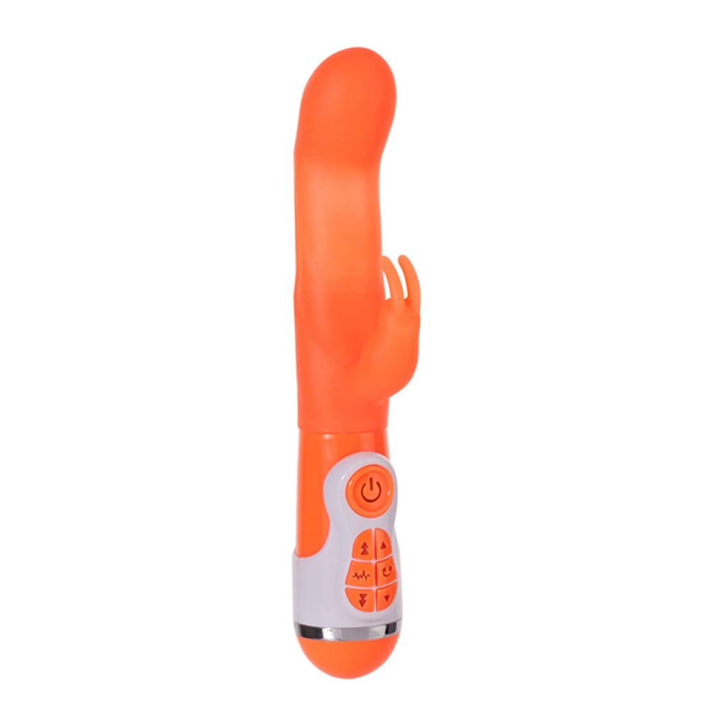 Вибратор-кролик с вращающимися бусинами NMC INSTYLE DUO VIBRATOR, оранжевый