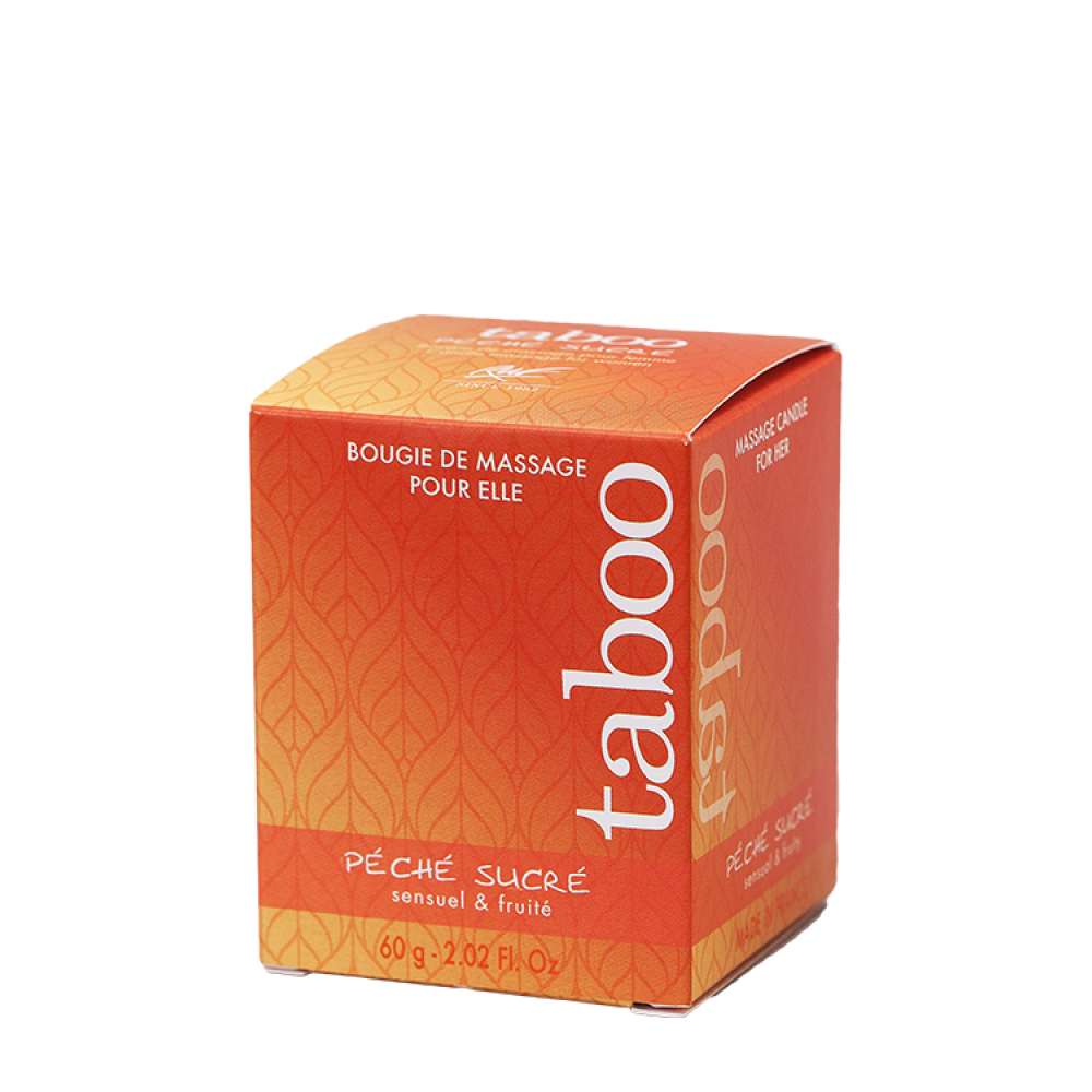 Массажная свеча для нее Ruf Taboo Peche Sucre с ароматом нектарина, 60 гр