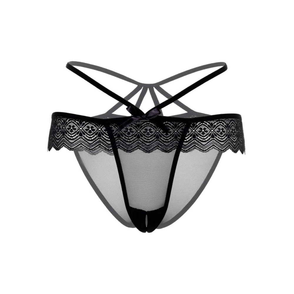 Трусики с открытым доступом Daring Intimates Taylor черные, L-XL
