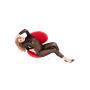 Комбинезон с открытой спиной Kinky Diva Tempting Catsuit в сеточку, черный, One Size
