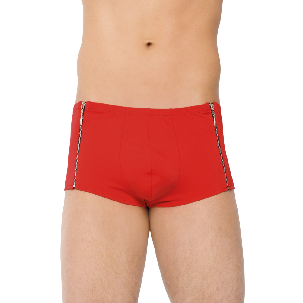 Труси-шорты с двумя декоративными молниями Soft Line Shorts 4500 красные, M