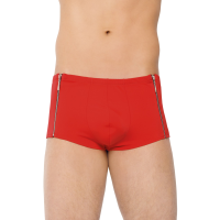 Труси-шорты с двумя декоративными молниями Soft Line Shorts 4500 красные, M