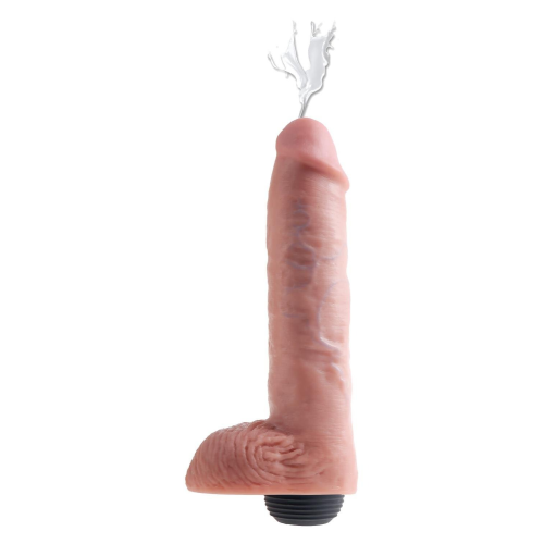 Фаллоимитатор с эякуляцией Pipedream King Cock реалистичный, бежевый