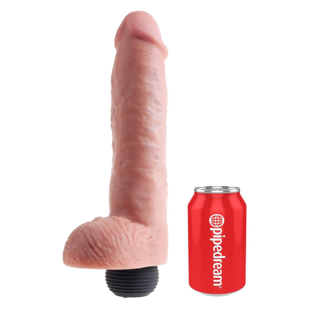 Фаллоимитатор с эякуляцией Pipedream King Cock реалистичный, бежевый